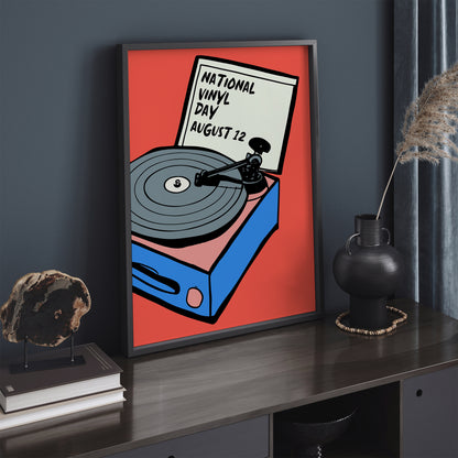 National Vinyl Day Retro Music Poster