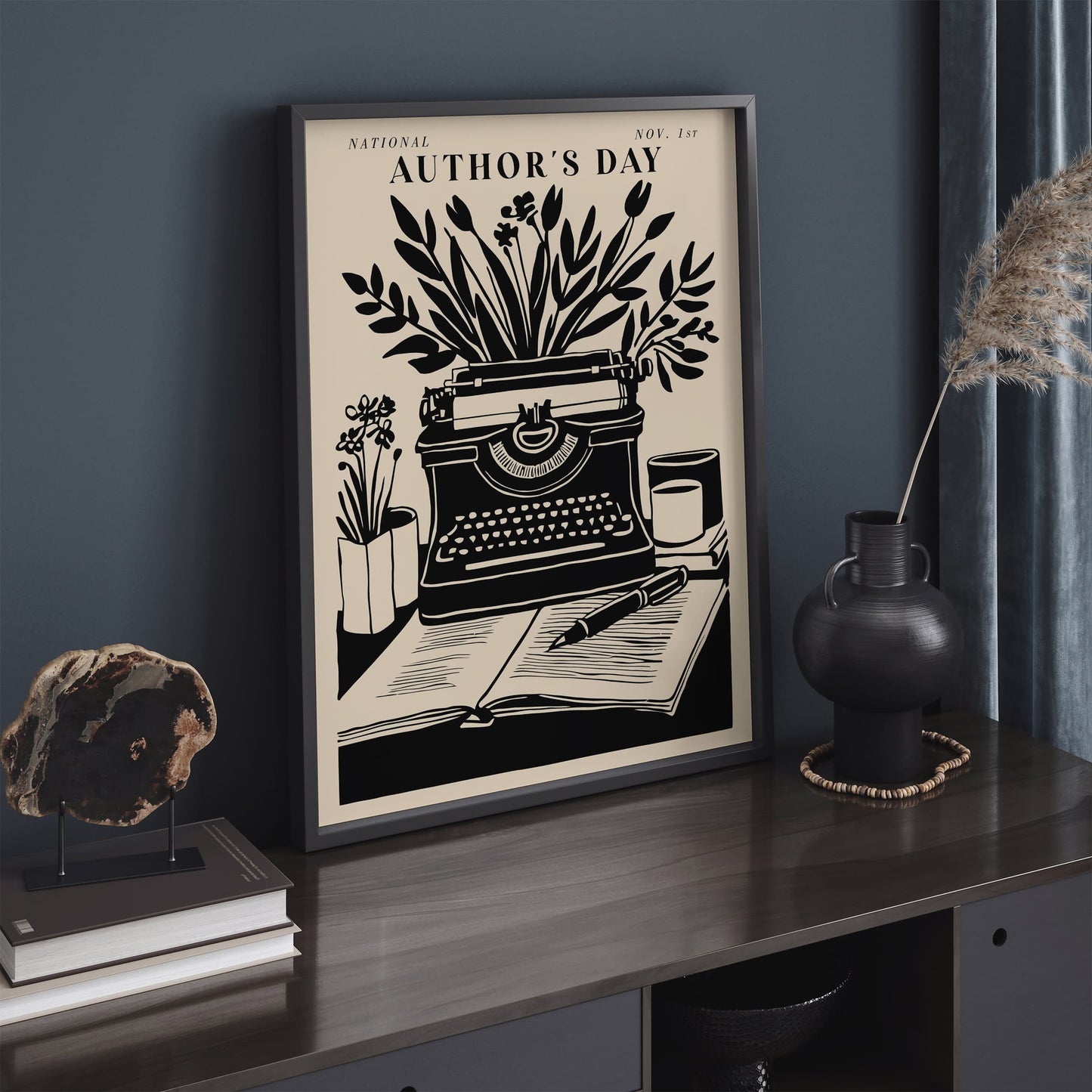 National Authors Day Poster - November 1st Literary Wall Art