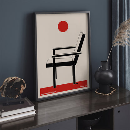 Bauhaus Chair Retro Minimal Poster