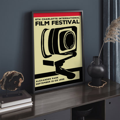 1998 Charlotte Film Festival Retro Poster