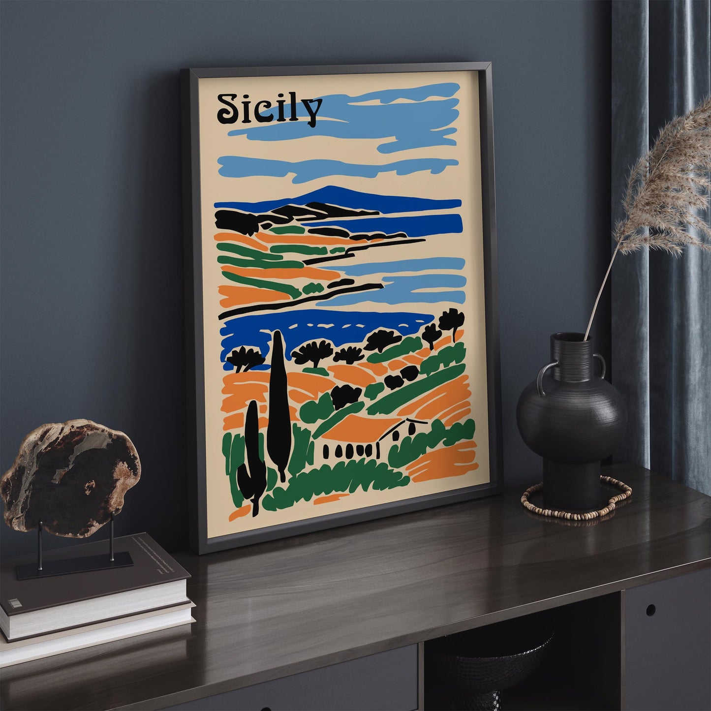 Sicily Tropical Scenic Poster