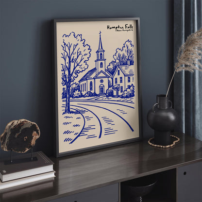 Hampton Falls New Hampshire Travel Poster