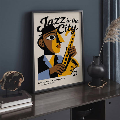 Jazz in the NYC City Music Poster