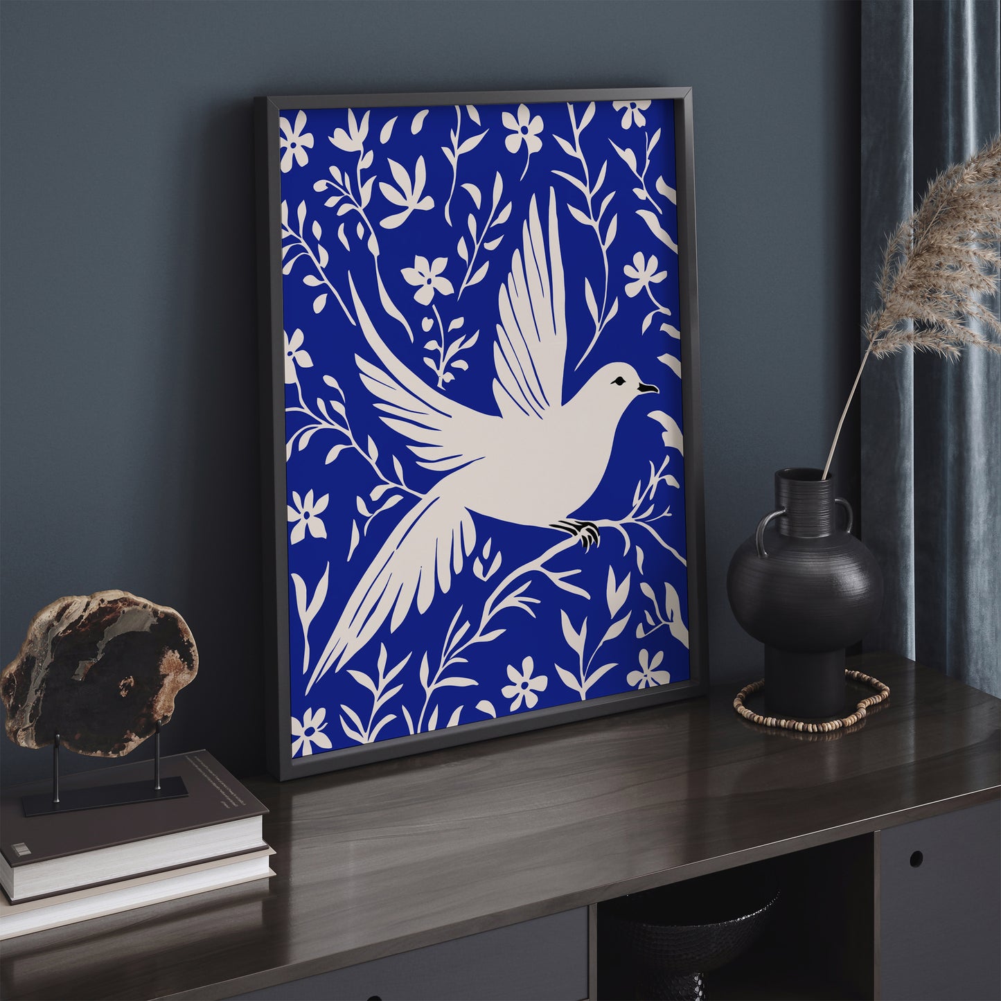 Blue Dove Peaceful Art Print