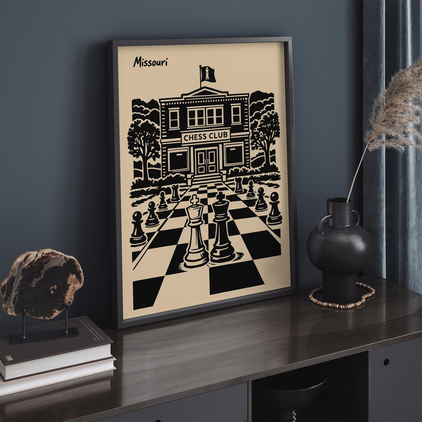 Chess Club Poster, St. Louis, Missouri Print