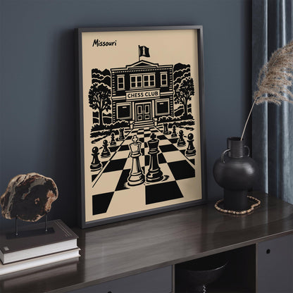 Chess Club Poster, St. Louis, Missouri Print