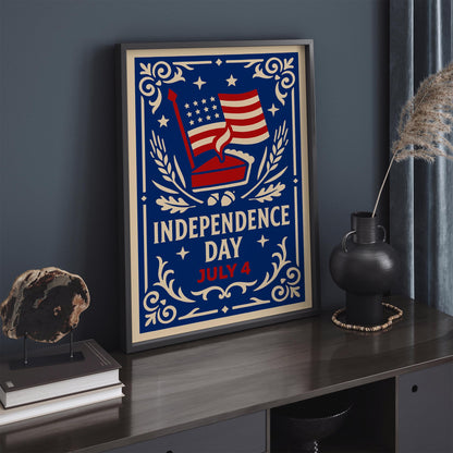 July 4 Independence Day Art Poster