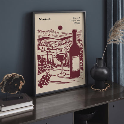 Provence France Wine Collection Poster