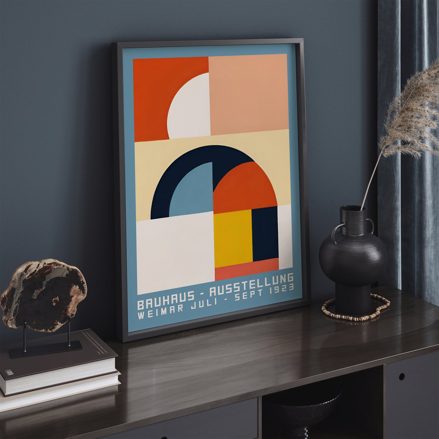 Blue Bauhaus Exhibition Poster