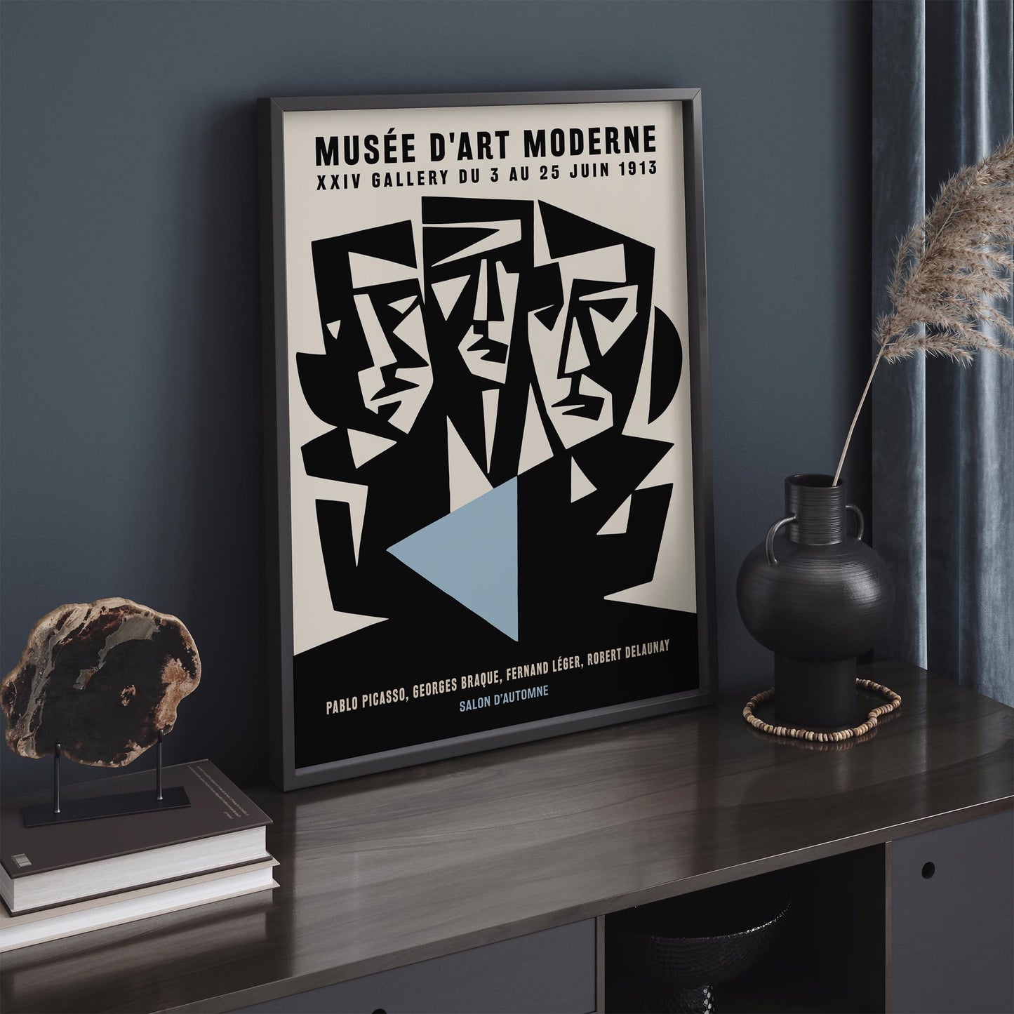 Paris Cubism Exhibition Poster - Vintage Picasso Inspired Print