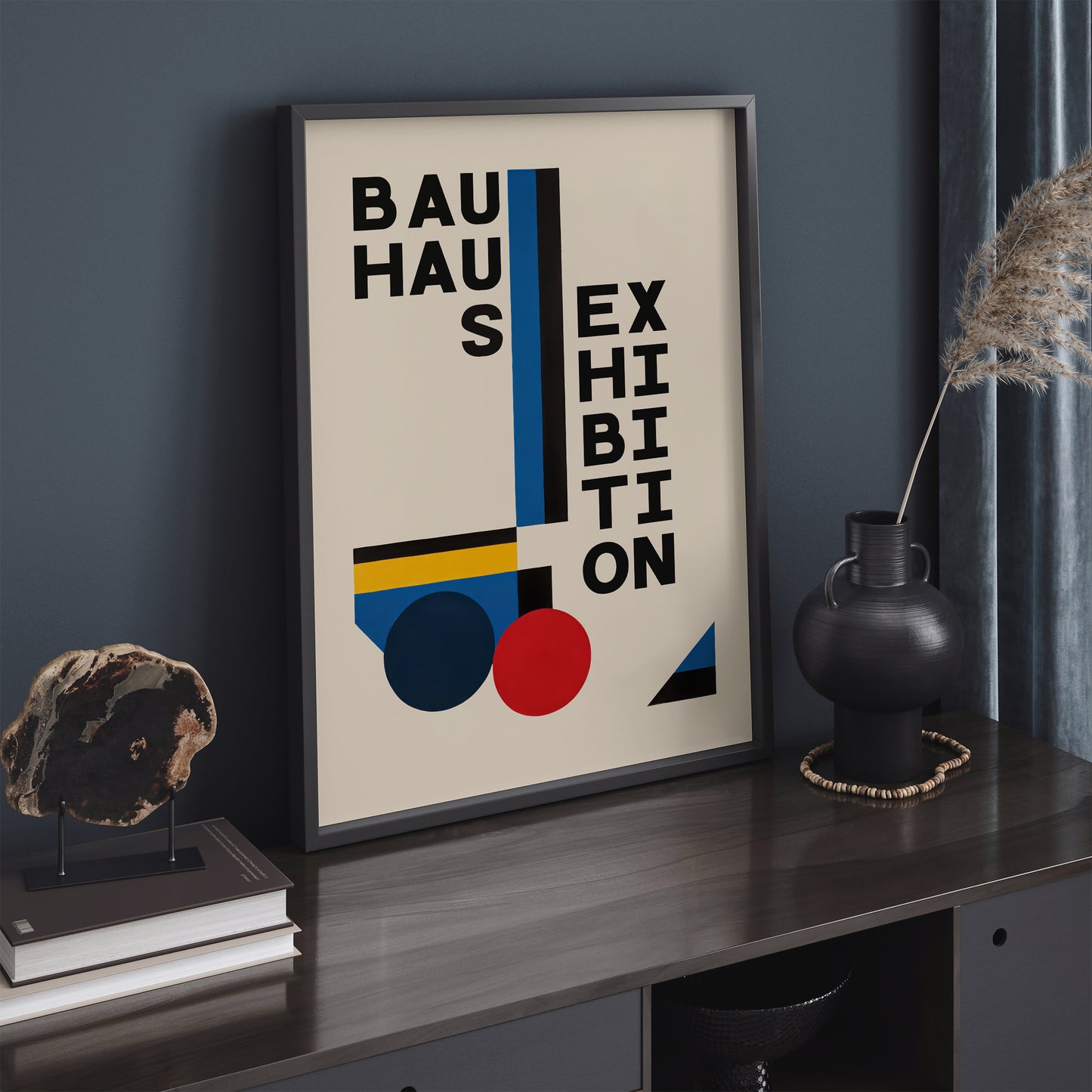 Geometric Bauhaus Exhibition Poster Reproduction