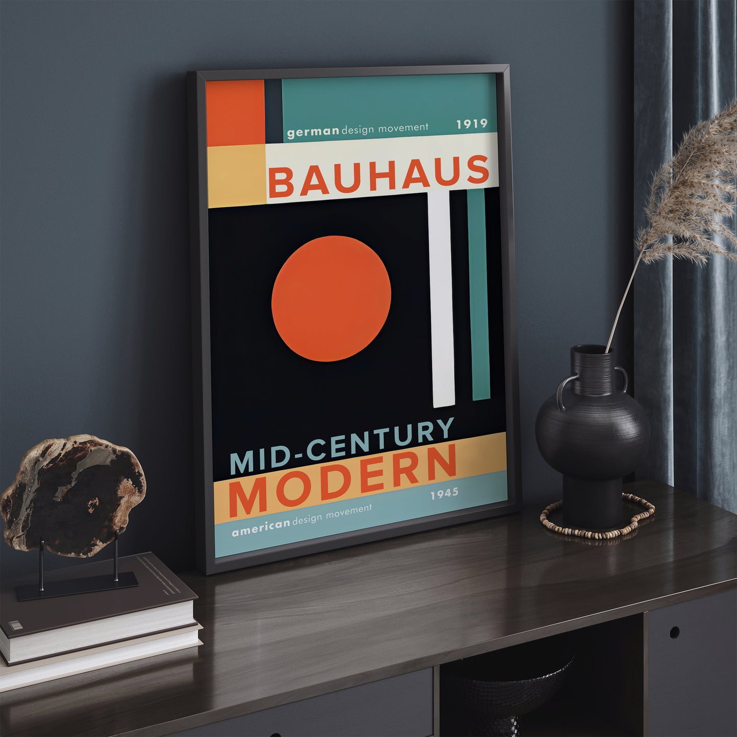 Mid Century Modern Bauhaus Retro Poster