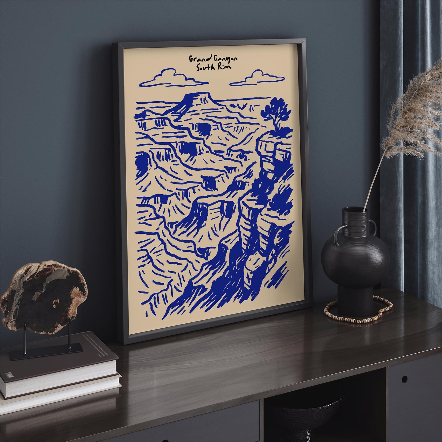 Grand Canyon Poster - Blue Arizona Landscape Wall Art