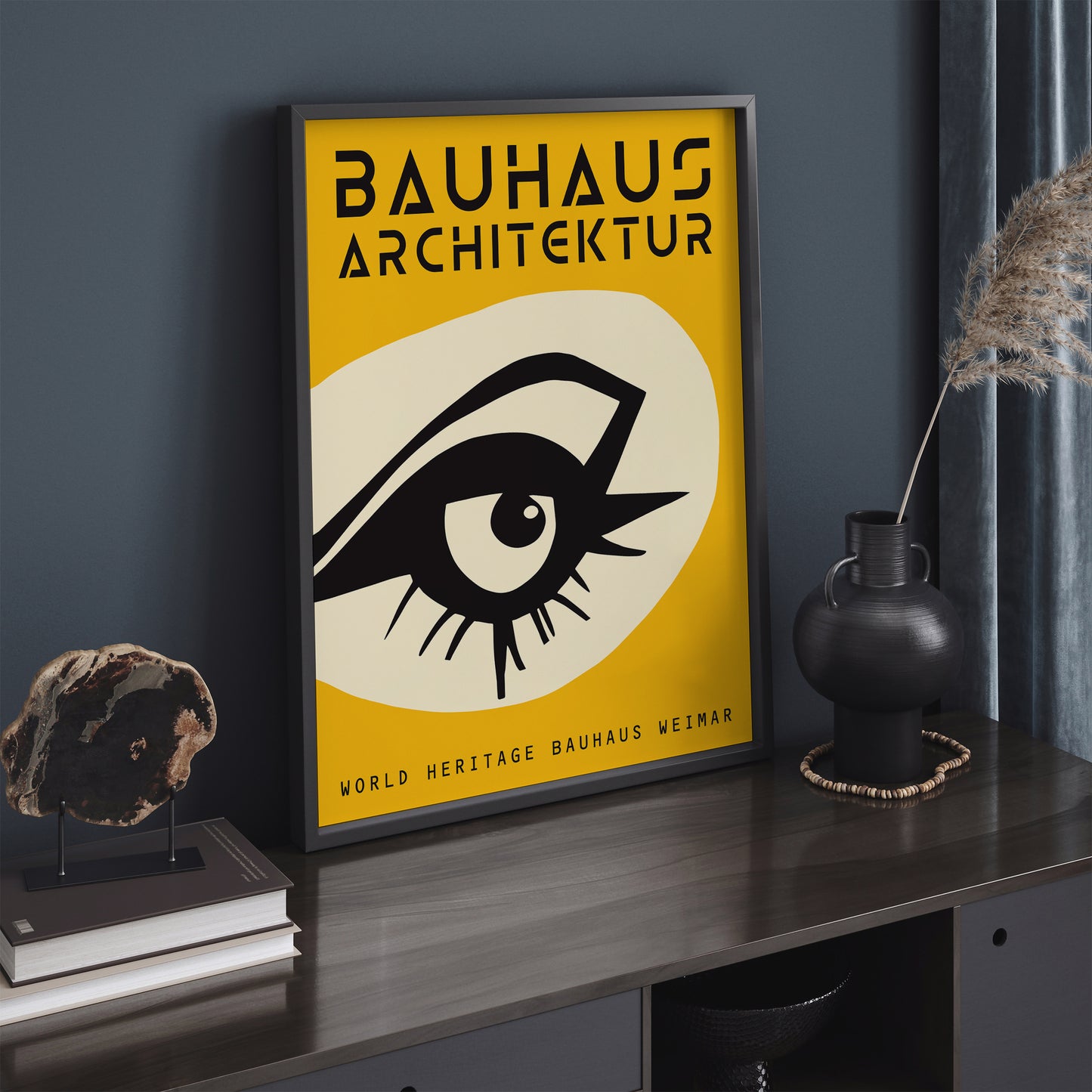 Yellow Bauhaus Eye Art Print 2024