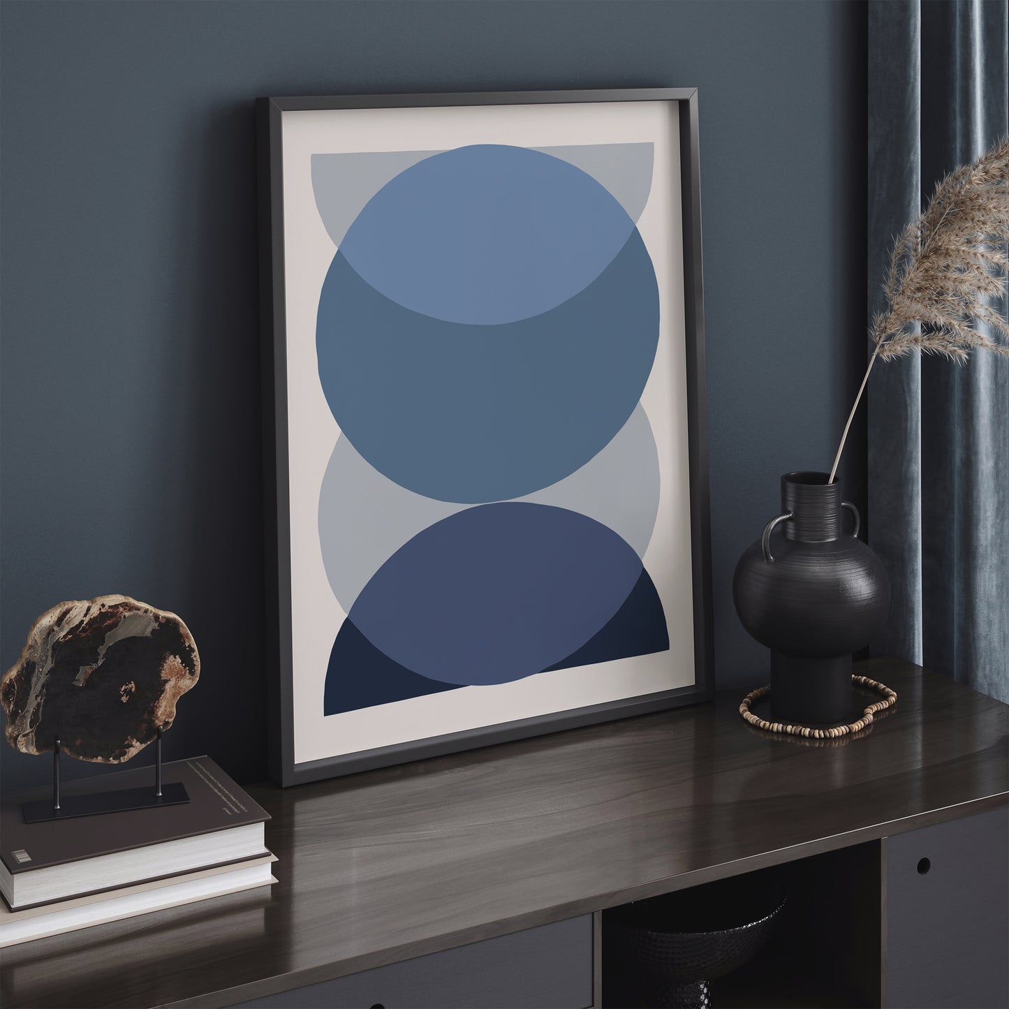 Modern Blue Tones Art Print