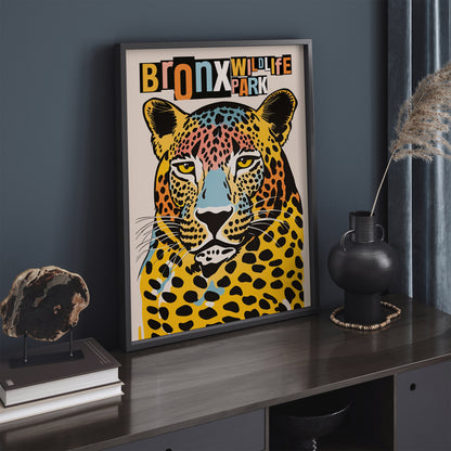 Bronx Wildlife Park Vintage Zoo Poster