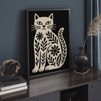 Bohemian Cat Portrait Poster