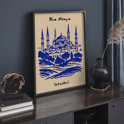 Blue Mosque Poster - Istanbul Travel Wall Art