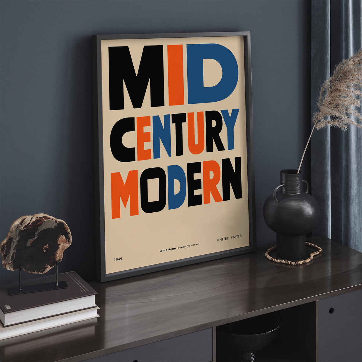 Mid Century Modern American Art Poster