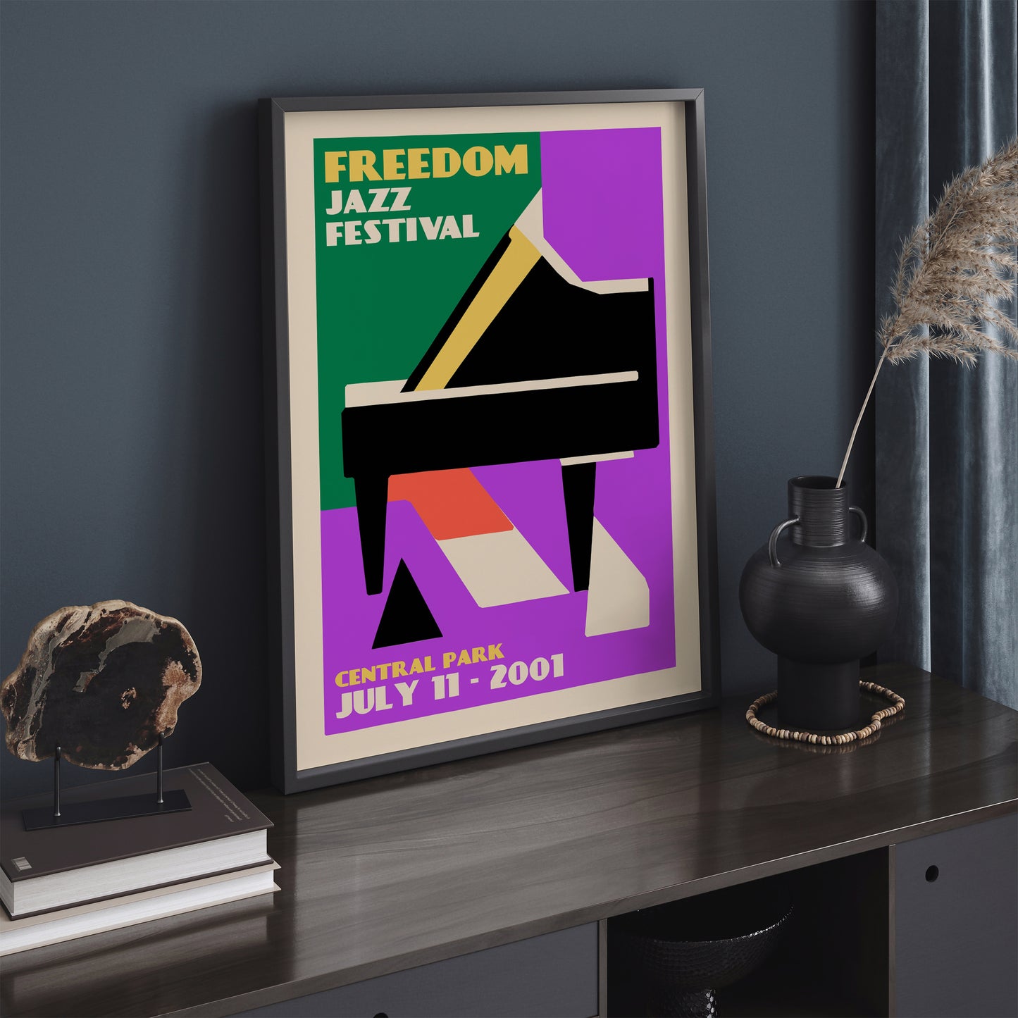 2001 Freedom Jazz Festival Retro Poster