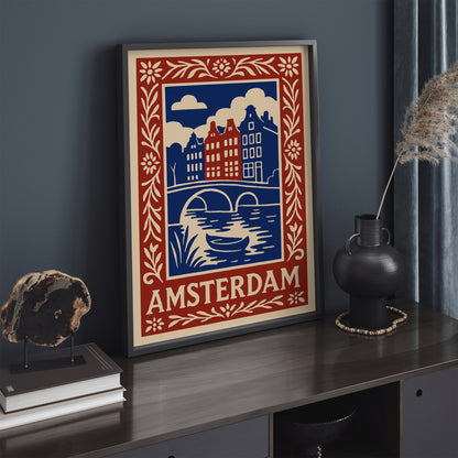 Amsterdam City Poster - Travel Art Print