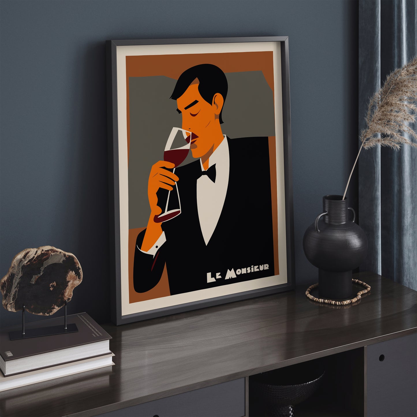 Le Monsieur French Wine Poster