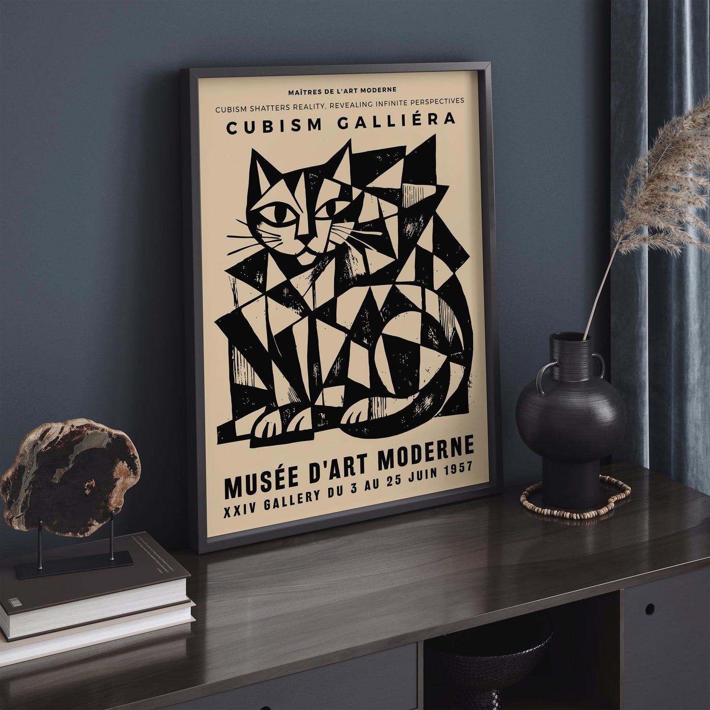 Cubism Galliera Exhibition Poster – Modern Art Print