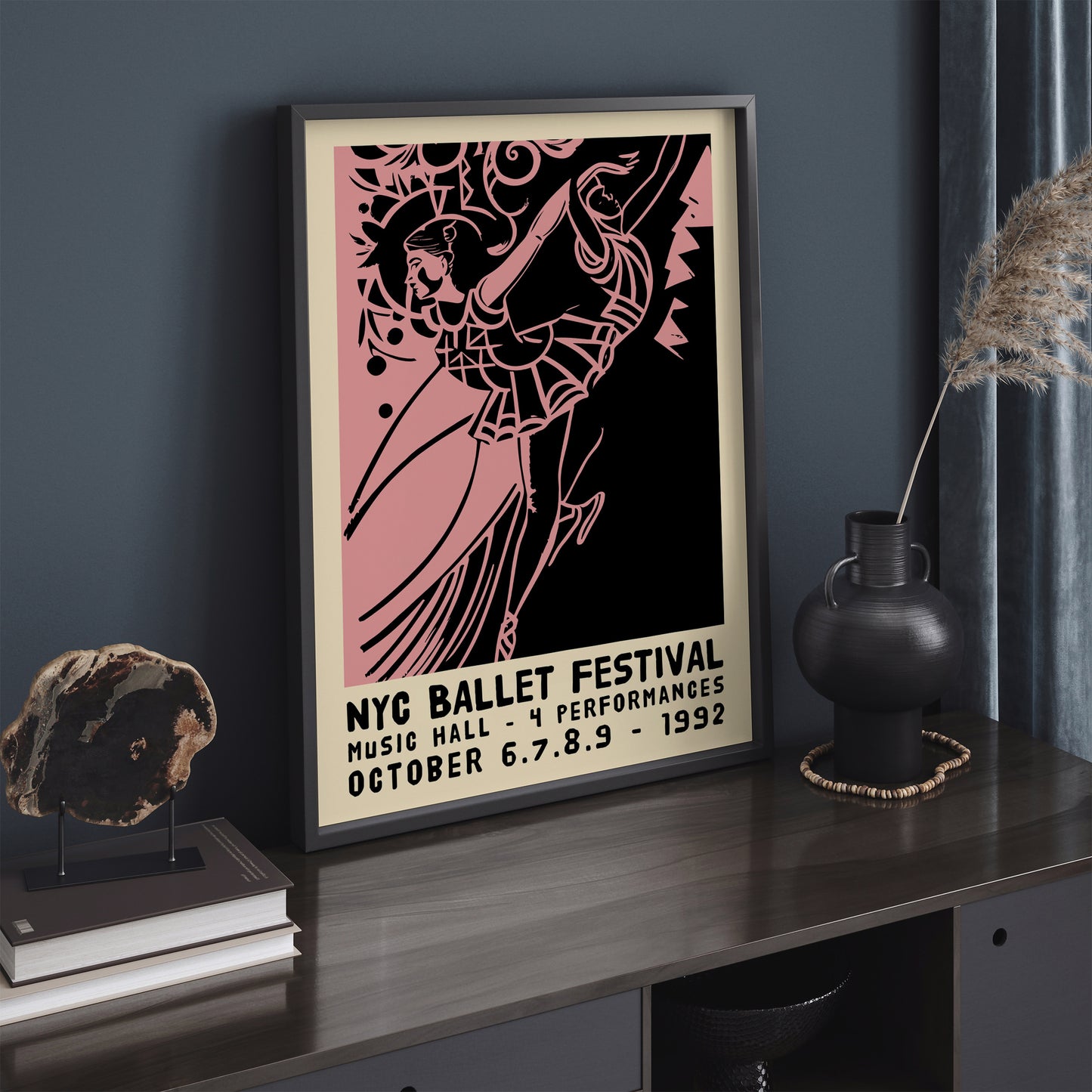 Vintage Ballet NYC Poster - 1992 Pink