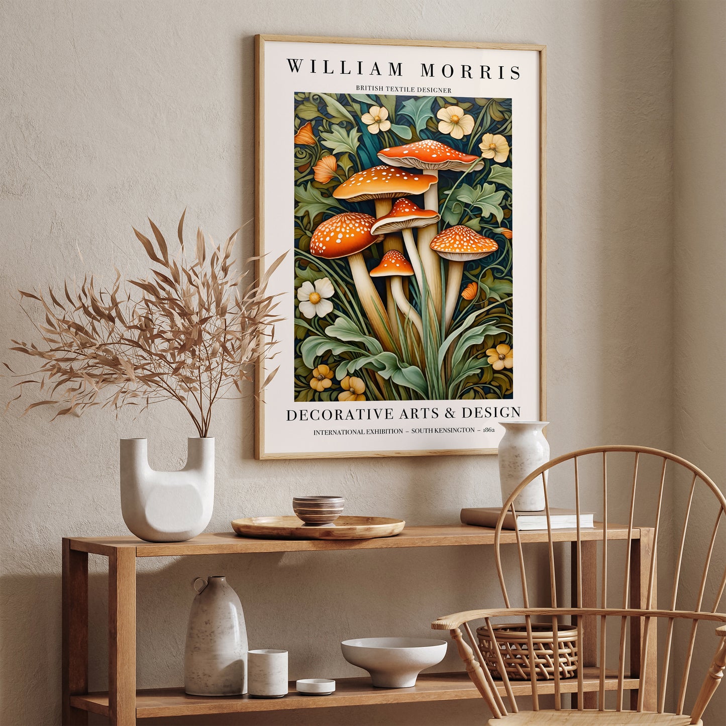 William Morris Mushrooms Poster