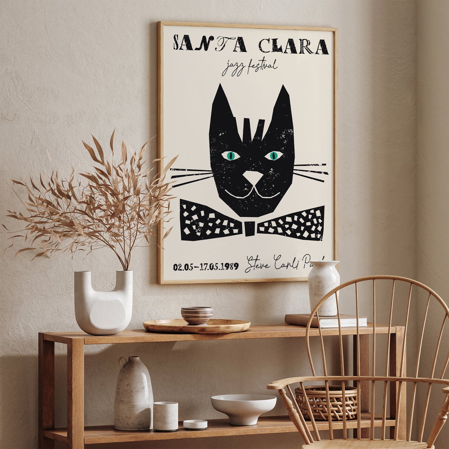 Santa Clara Jazz Cat Festival Poster