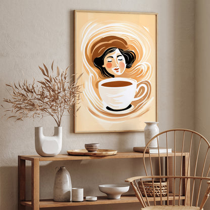 Coffee Girl Kitchen Wall Art