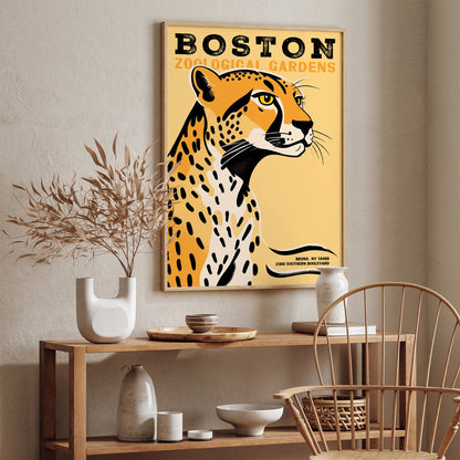 Boston Zoological Garden Cheetah Zoo Poster