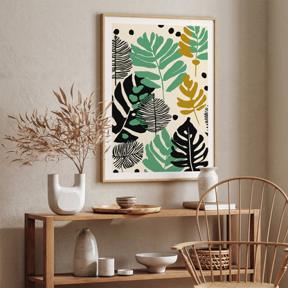 Modern Abstract Nature Green Art Print