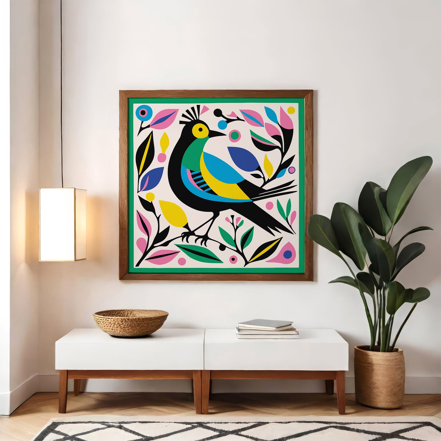 Colorful Bird Square Art Print 2024