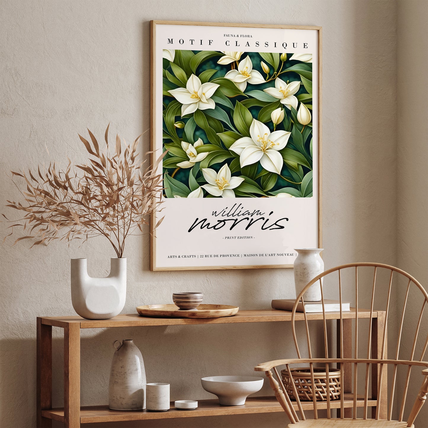 Floral Classique Living Room Wall Art