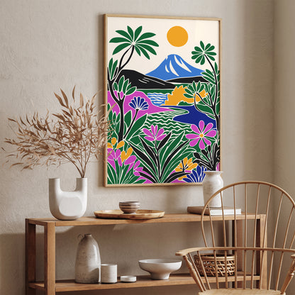 Colorful Hawaii Scenic Wall Art 2024