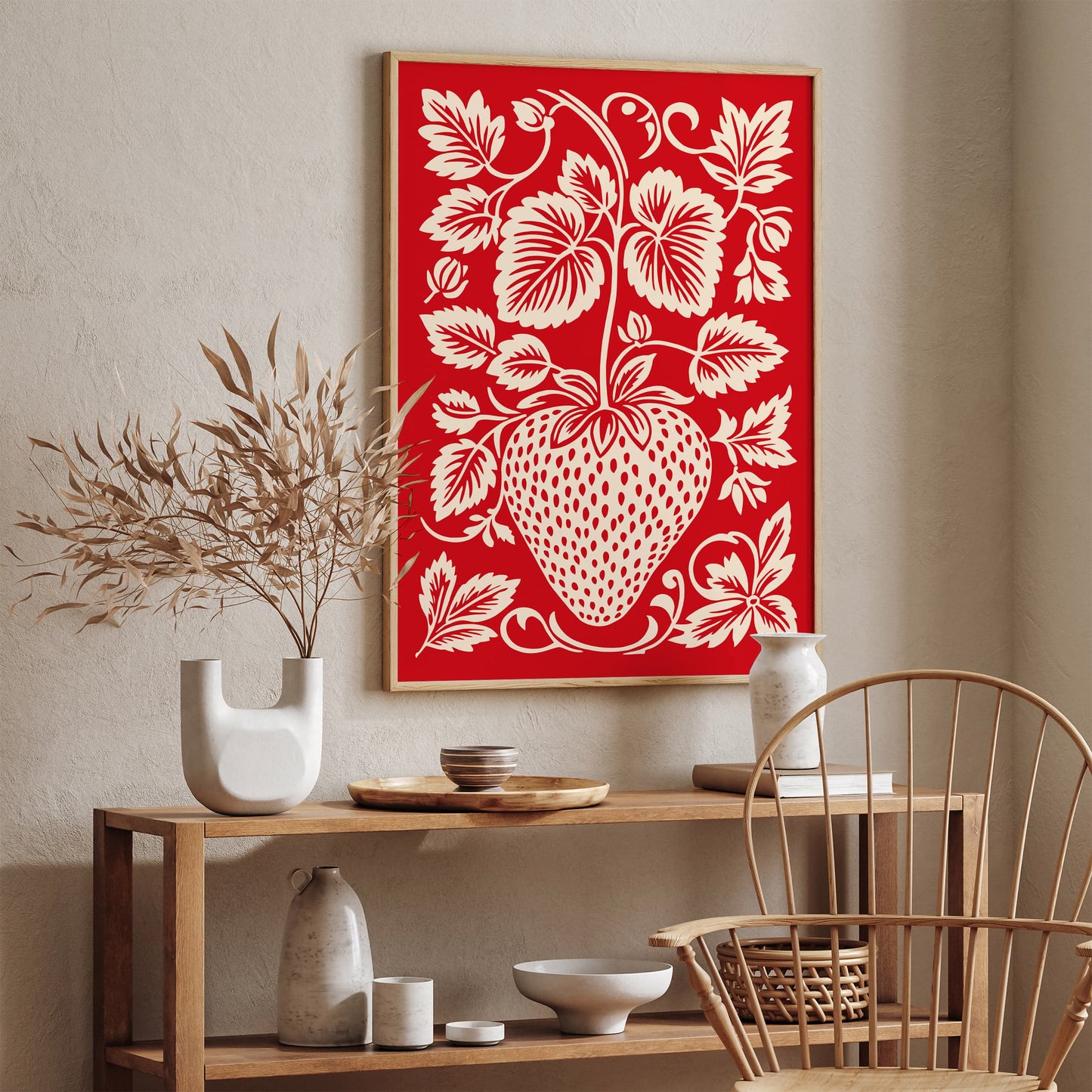 Delicious Red Strawberry Poster