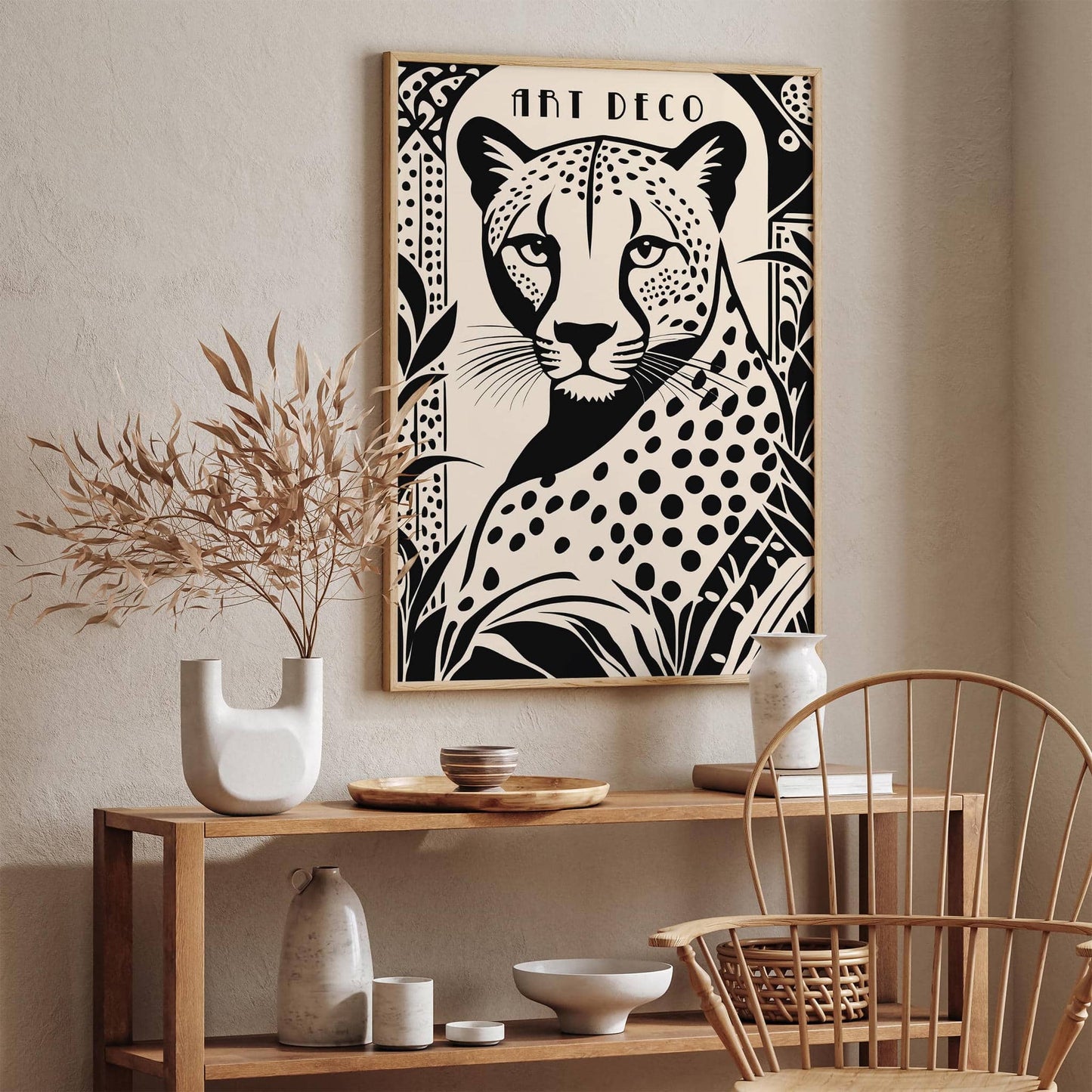 Elegant Art Deco Cheetah Poster