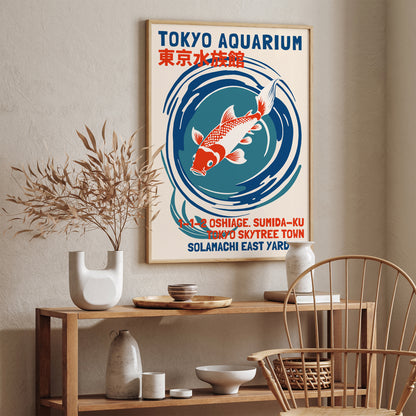 Tokyo Aquarium Retro Poster