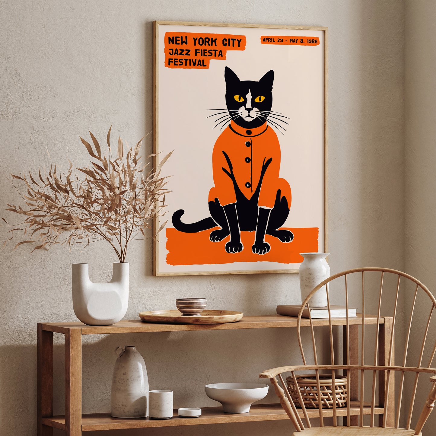 Orange Is the New Black Cat Jazz Fest Poster