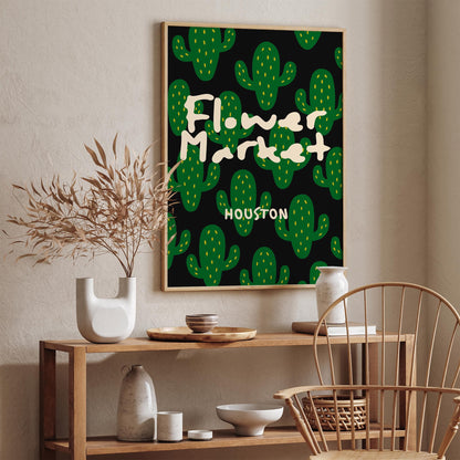 Houston Texas Flower Market Poster
