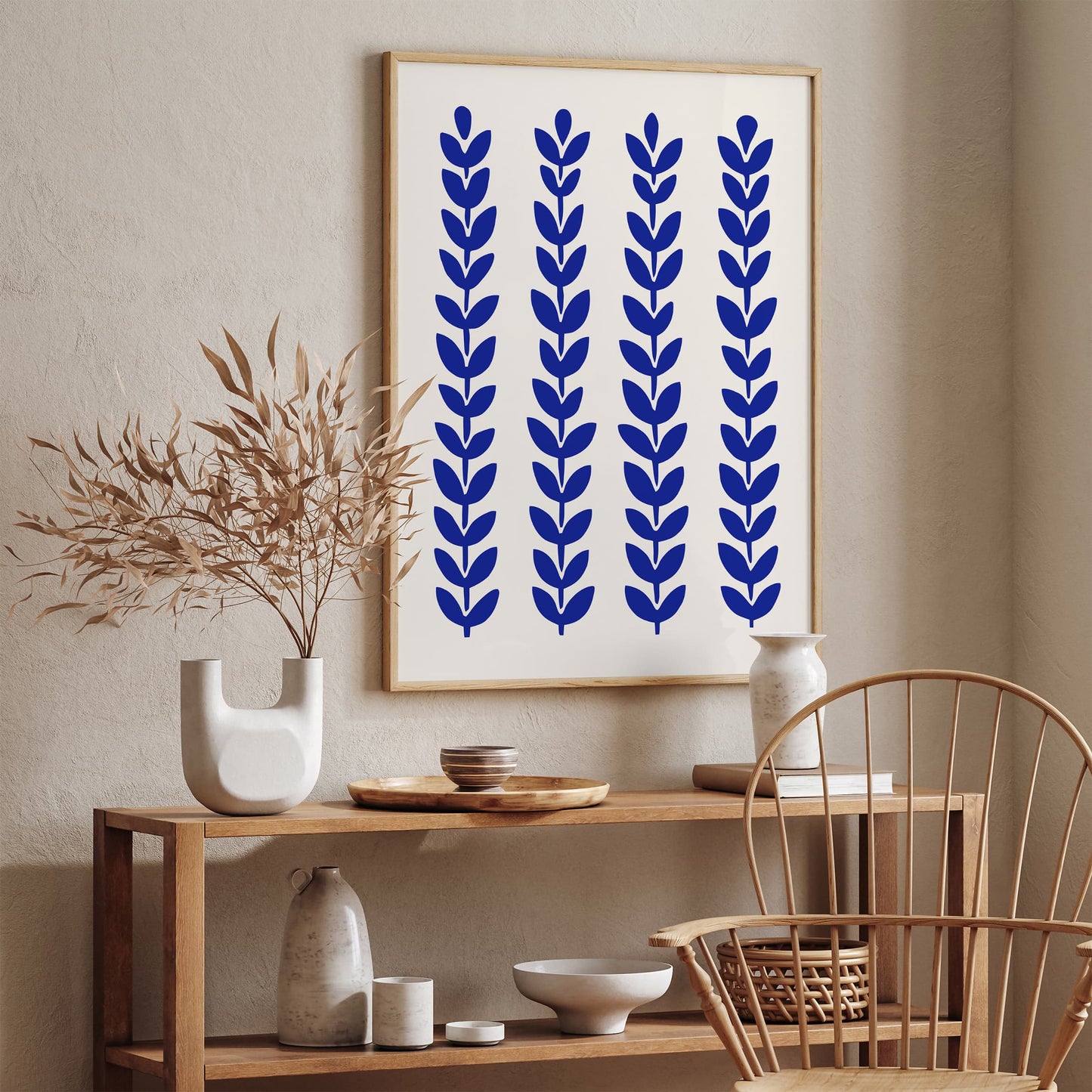 Simple Blue Nature Wall Art Print 2026