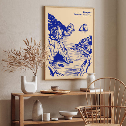 Capri Blue Grotto Travel Poster
