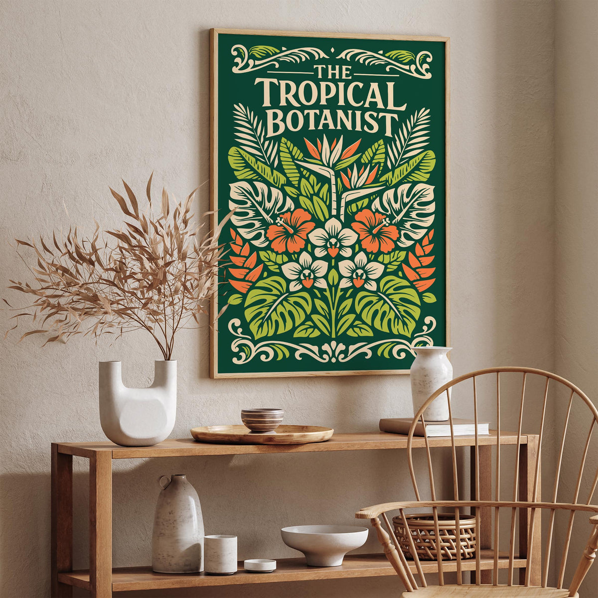 Tropical Botanist Botanical Art Poster