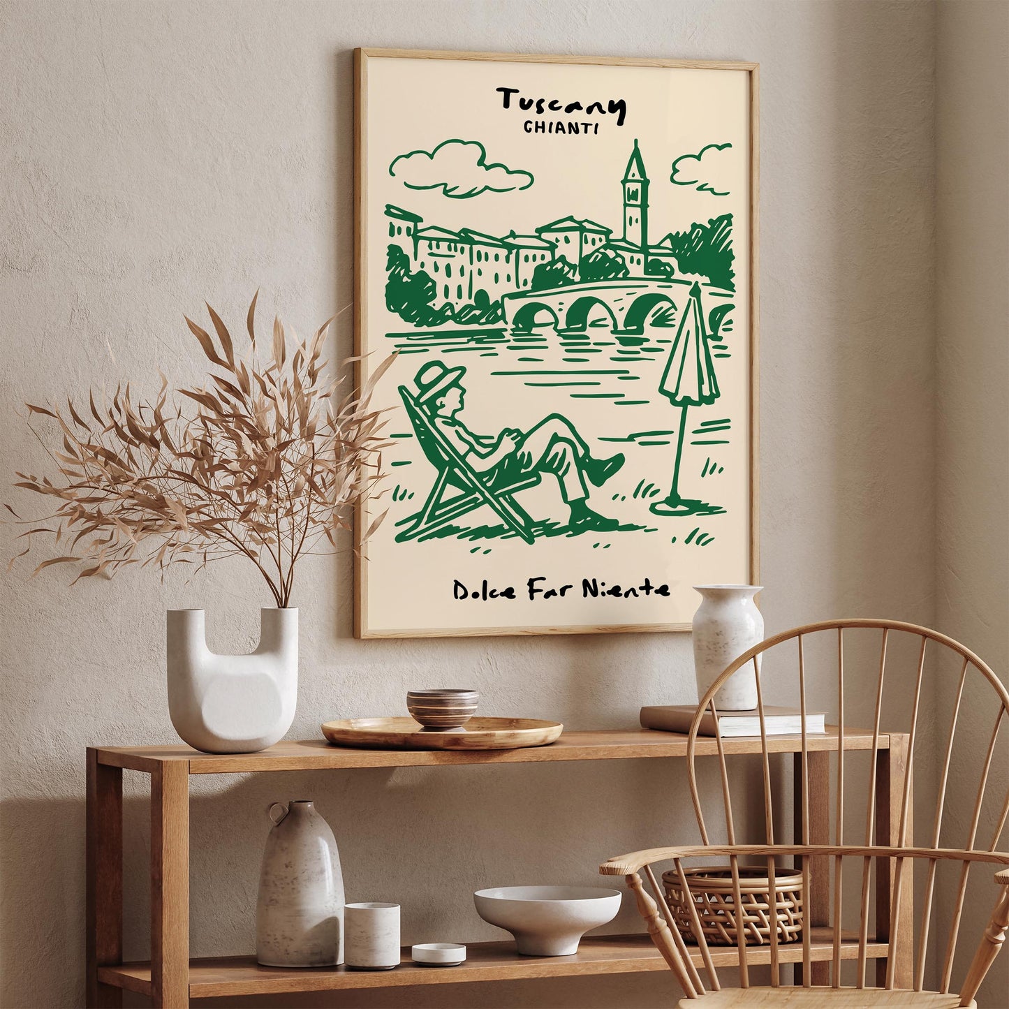 Tuscany Chianti Poster - Dolce Far Niente Wall Art