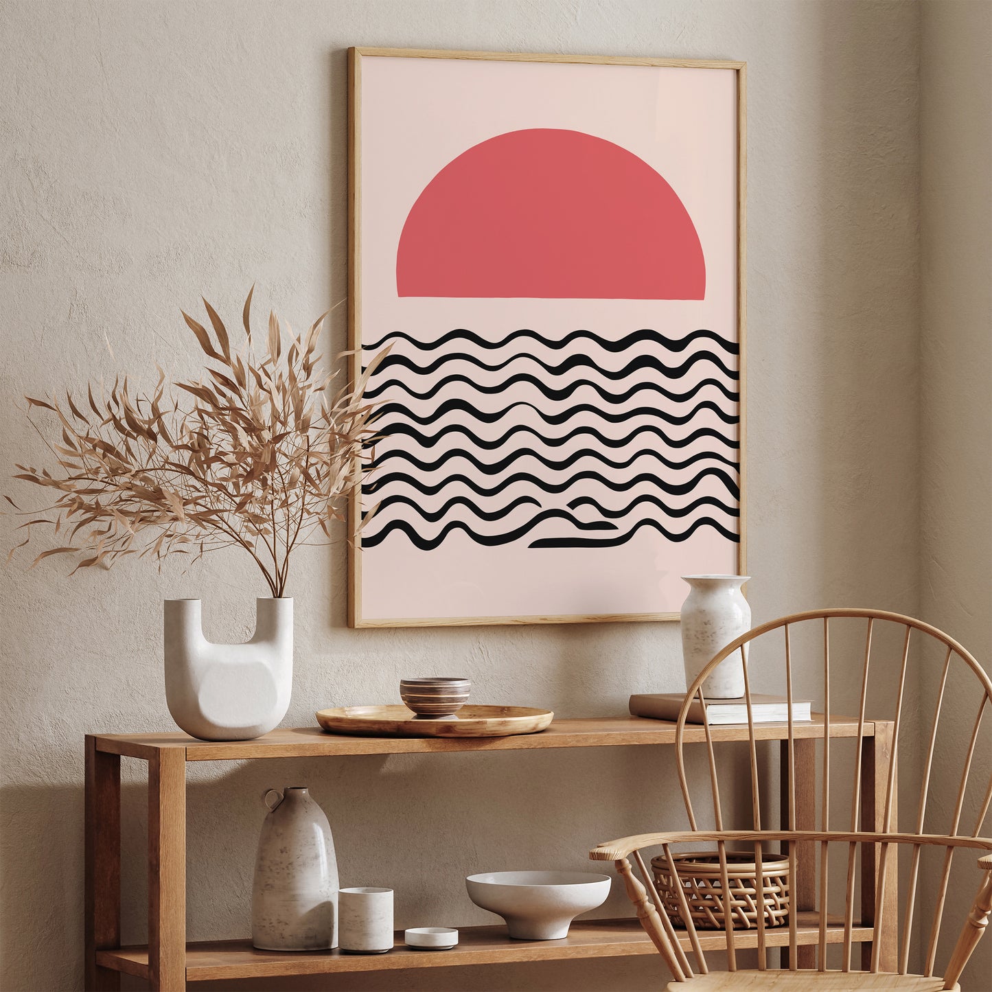 Pink Soft Sun Art Print