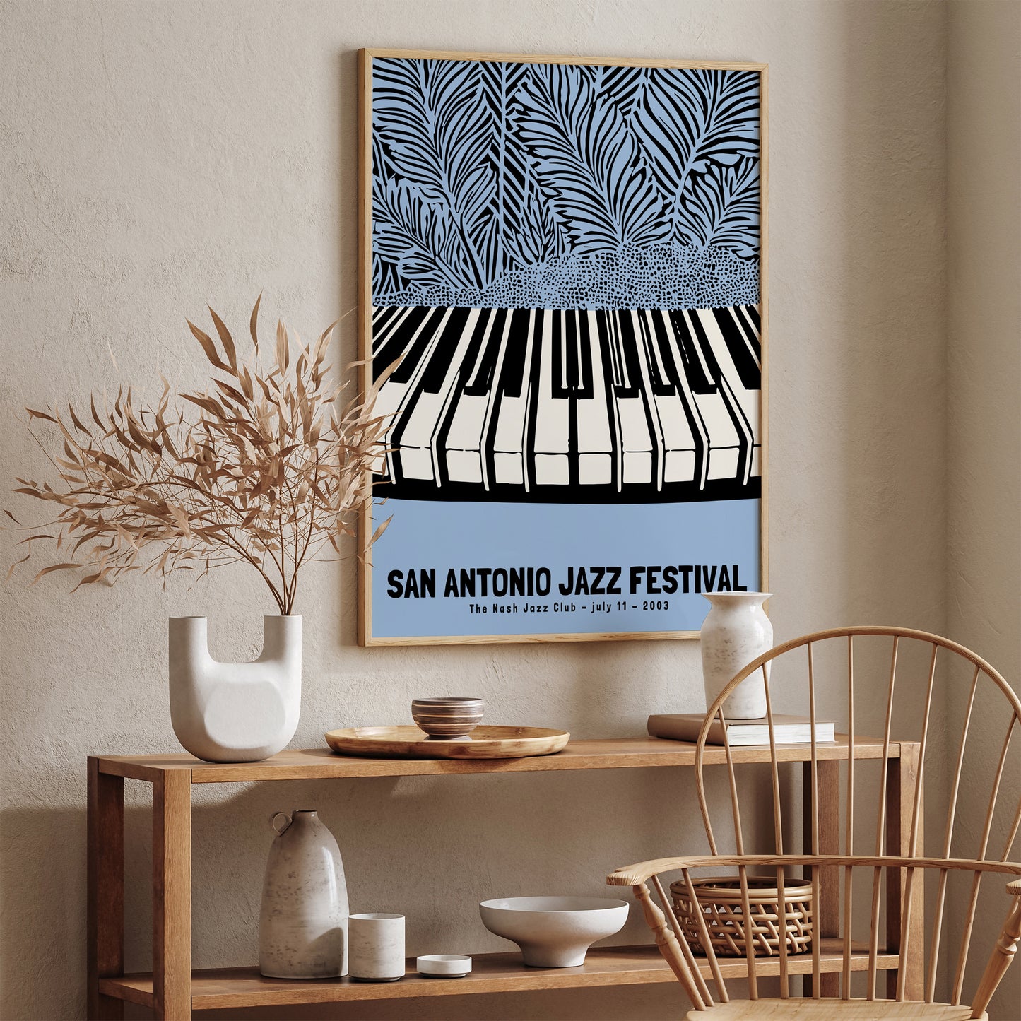 San Antonio Jazz Festival Blue Poster