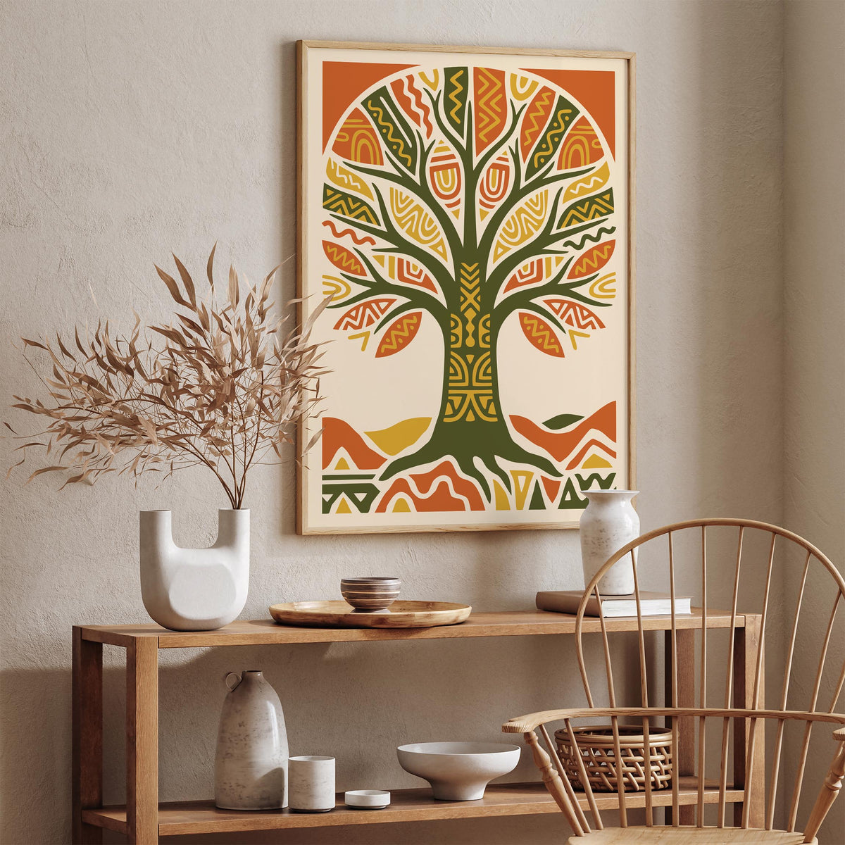 Afrohemian Tree of Life Wall Art Poster