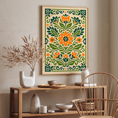 Green Floral Wall Art – Botanical Print