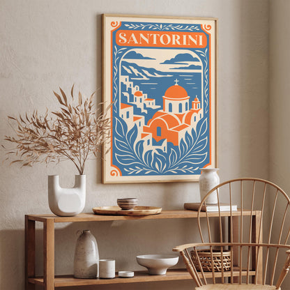 Santorini Travel Poster